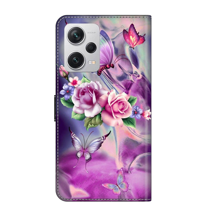 For Xiaomi Redmi Note 12 Pro+ Crystal 3D Shockproof Protective Leather Phone Case(Butterfly)