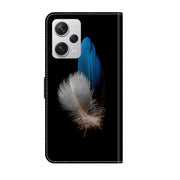 For Xiaomi Redmi Note 12 Pro+ Crystal 3D Shockproof Protective Leather Phone Case(Two Branches)