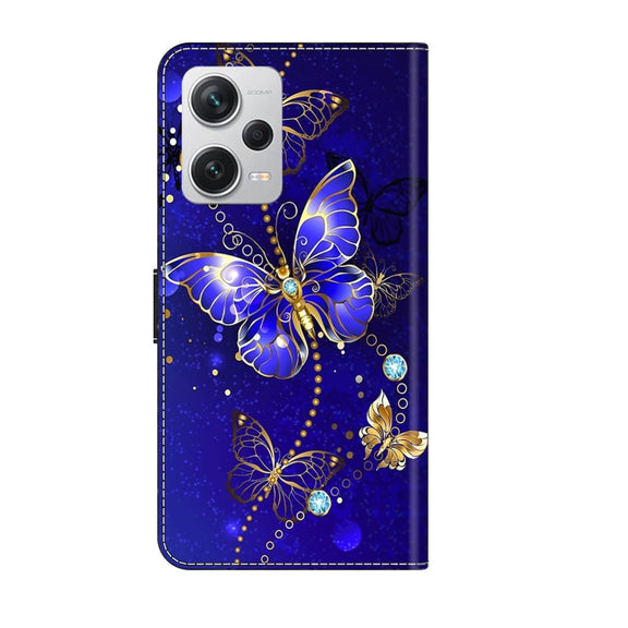 For Xiaomi Redmi Note 12 Pro+ Crystal 3D Shockproof Protective Leather Phone Case(Diamond Butterfly)