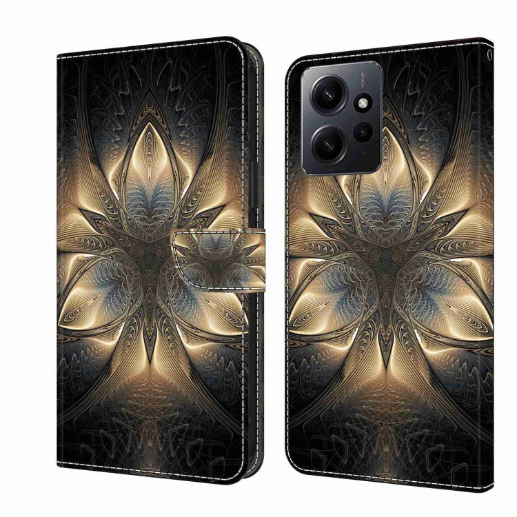 For Xiaomi Redmi Note 12 4G Crystal 3D Shockproof Protective Leather Phone Case(Luminous Building)