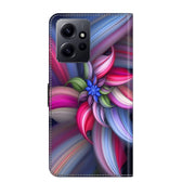 For Xiaomi Redmi Note 12 4G Crystal 3D Shockproof Protective Leather Phone Case(Colorful Flower)