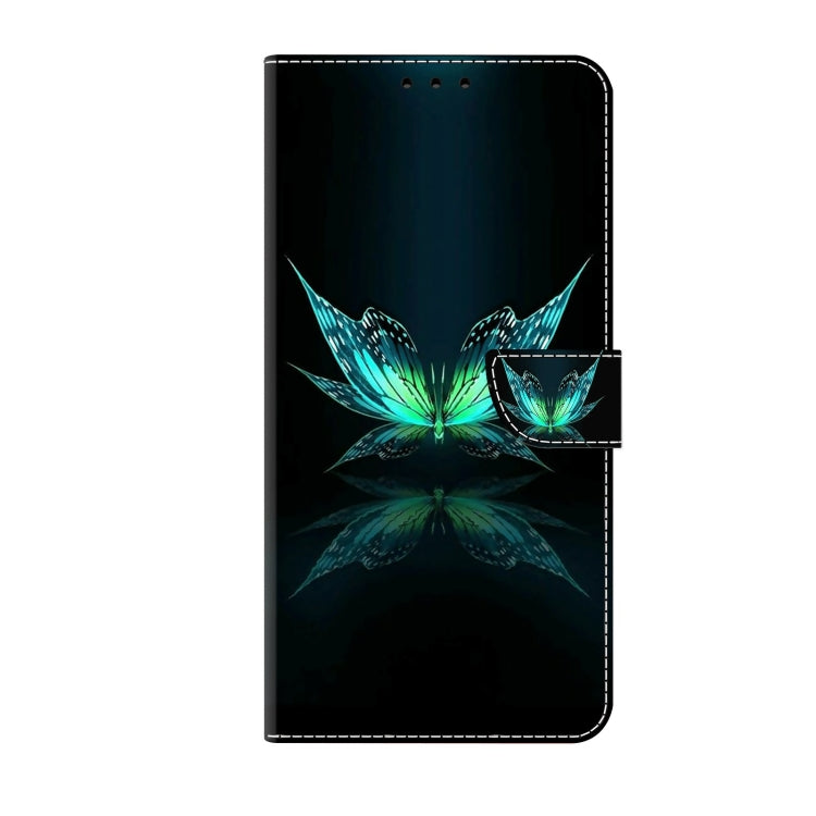 For Xiaomi Redmi Note 9 Pro Crystal 3D Shockproof Protective Leather Phone Case(Reflection Dutterfly)