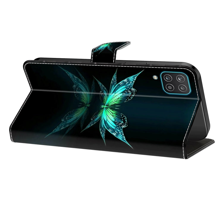 For Xiaomi Redmi Note 9 Pro Crystal 3D Shockproof Protective Leather Phone Case(Reflection Dutterfly)