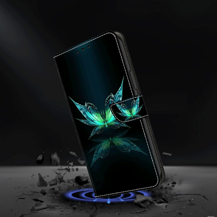 For Xiaomi Redmi Note 9 Pro Crystal 3D Shockproof Protective Leather Phone Case(Reflection Dutterfly)