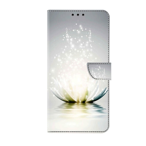 For Xiaomi Redmi Note 9 Pro Crystal 3D Shockproof Protective Leather Phone Case(Light Lotus)