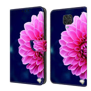 For Xiaomi Redmi Note 9 Pro Crystal 3D Shockproof Protective Leather Phone Case(Pink Petals)