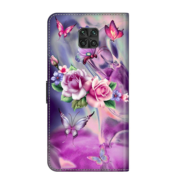 For Xiaomi Redmi Note 9 Pro Crystal 3D Shockproof Protective Leather Phone Case(Butterfly)