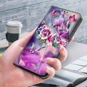 For Xiaomi Redmi Note 9 Pro Crystal 3D Shockproof Protective Leather Phone Case(Butterfly)
