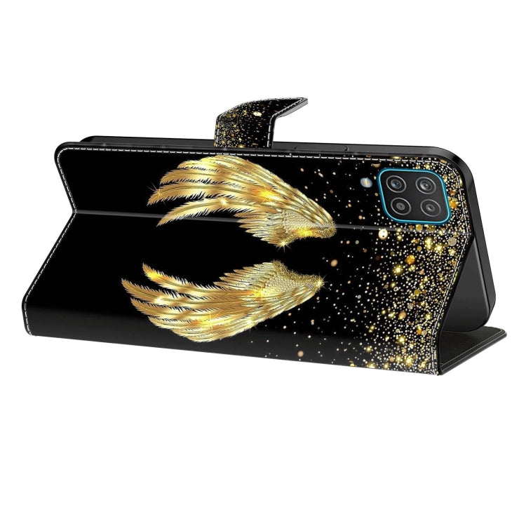 For Xiaomi Redmi Note 9 Pro Crystal 3D Shockproof Protective Leather Phone Case(Golden Wings)