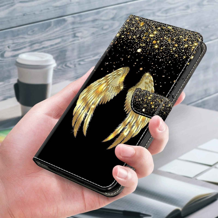 For Xiaomi Redmi Note 9 Pro Crystal 3D Shockproof Protective Leather Phone Case(Golden Wings)