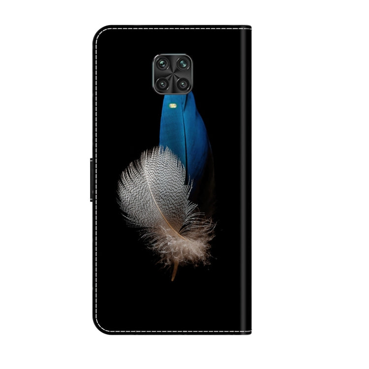 For Xiaomi Redmi Note 9 Pro Crystal 3D Shockproof Protective Leather Phone Case(Two Branches)