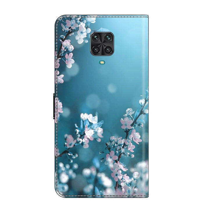 For Xiaomi Redmi Note 9 Pro Crystal 3D Shockproof Protective Leather Phone Case(Plum Flower)