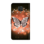 For Xiaomi Redmi Note 9 Pro Crystal 3D Shockproof Protective Leather Phone Case(Crystal Butterfly)