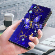For Xiaomi Redmi Note 9 Pro Crystal 3D Shockproof Protective Leather Phone Case(Diamond Butterfly)