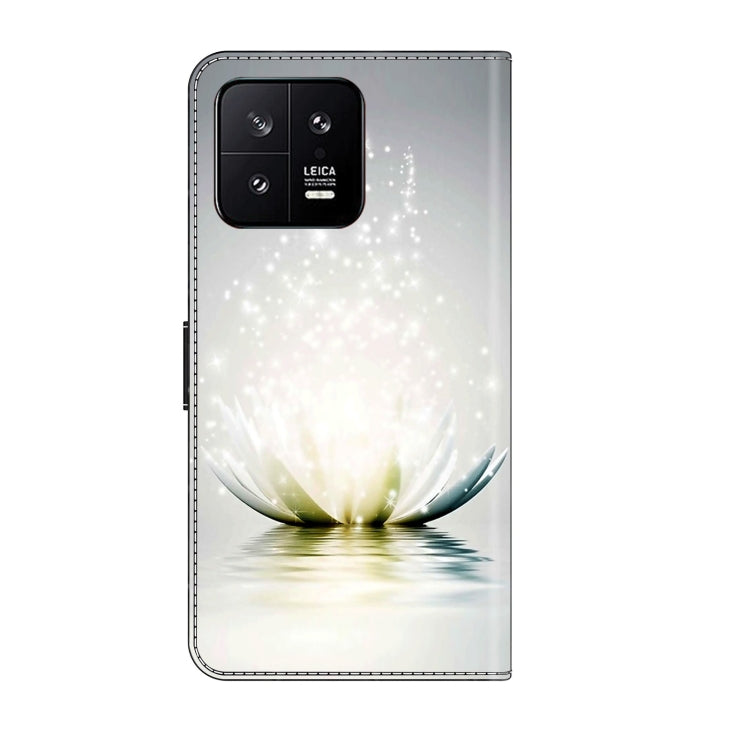 For Xiaomi 13 Crystal 3D Shockproof Protective Leather Phone Case(Light Lotus)