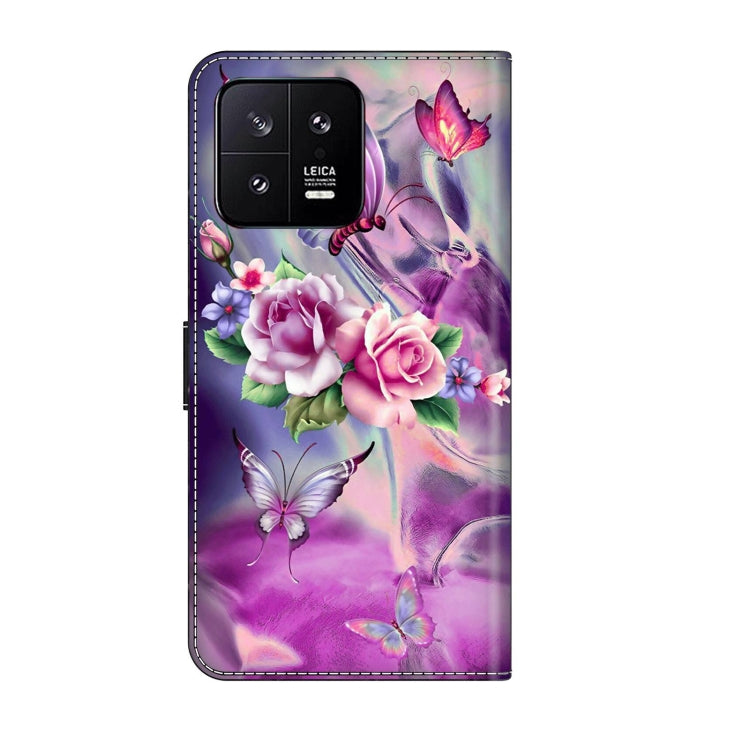 For Xiaomi 13 Crystal 3D Shockproof Protective Leather Phone Case(Butterfly)