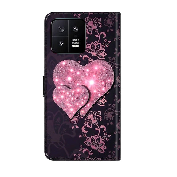 For Xiaomi 13 Crystal 3D Shockproof Protective Leather Phone Case(Lace Love)
