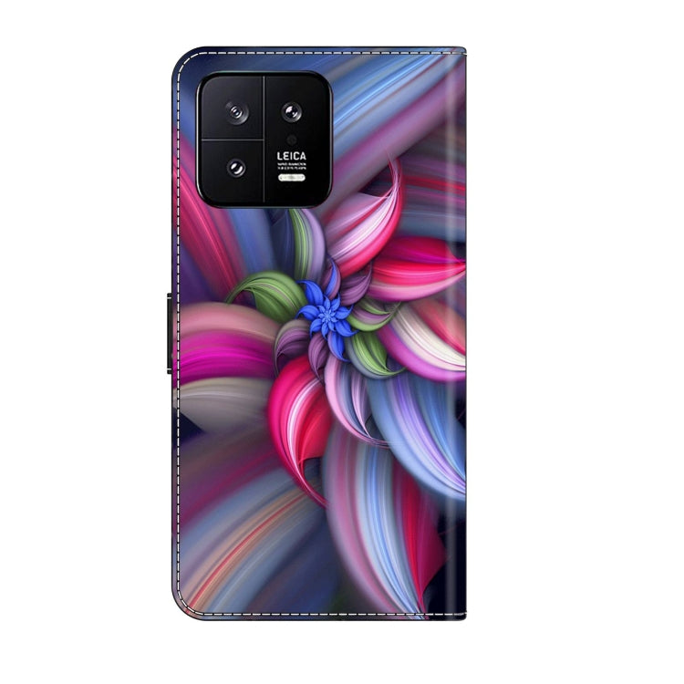 For Xiaomi 13 Crystal 3D Shockproof Protective Leather Phone Case(Colorful Flower)