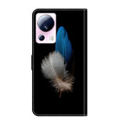 For Xiaomi 13 Lite Crystal 3D Shockproof Protective Leather Phone Case(Two Branches)