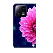 For Xiaomi 13 Pro Crystal 3D Shockproof Protective Leather Phone Case(Pink Petals)