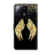 For Xiaomi 13 Pro Crystal 3D Shockproof Protective Leather Phone Case(Golden Wings)