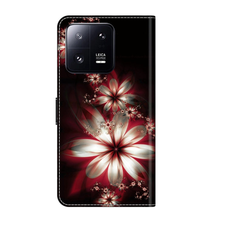 For Xiaomi 13 Pro Crystal 3D Shockproof Protective Leather Phone Case(Fantastic Flower)