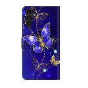 For Samsung Galaxy A14 4G / 5G Crystal 3D Shockproof Protective Leather Phone Case(Diamond Butterfly)