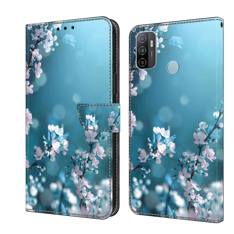 For Samsung Galaxy A33 5G Crystal 3D Shockproof Protective Leather Phone Case(Plum Flower)