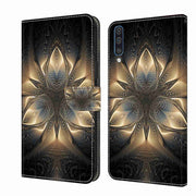 For Samsung Galaxy A50 Crystal 3D Shockproof Protective Leather Phone Case(Luminous Building)
