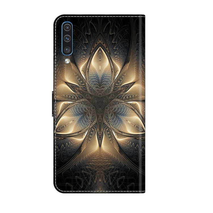 For Samsung Galaxy A50 Crystal 3D Shockproof Protective Leather Phone Case(Luminous Building)
