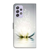 For Samsung Galaxy A52 / A52s 5G Crystal 3D Shockproof Protective Leather Phone Case(Light Lotus)