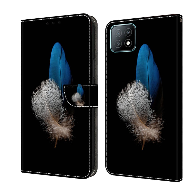 For Samsung Galaxy A53 Crystal 3D Shockproof Protective Leather Phone Case(Two Branches)
