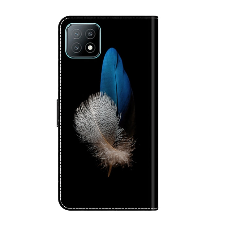 For Samsung Galaxy A53 Crystal 3D Shockproof Protective Leather Phone Case(Two Branches)