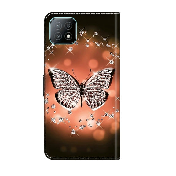For Samsung Galaxy A53 Crystal 3D Shockproof Protective Leather Phone Case(Crystal Butterfly)
