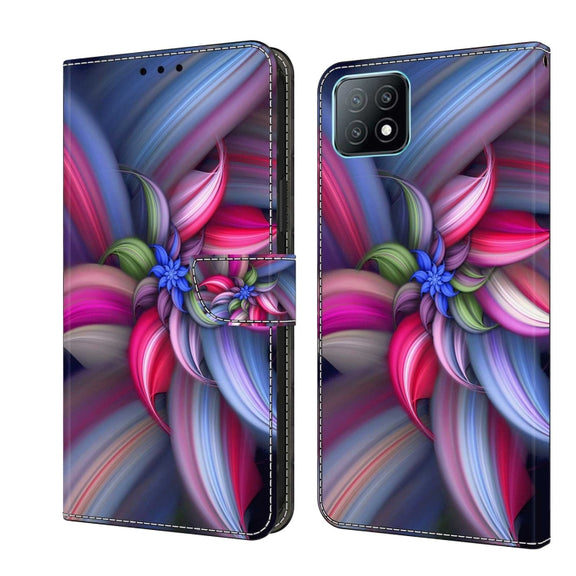 For Samsung Galaxy A53 Crystal 3D Shockproof Protective Leather Phone Case(Colorful Flower)
