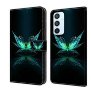 For Samsung Galaxy A54 5G Crystal 3D Shockproof Protective Leather Phone Case(Reflection Dutterfly)