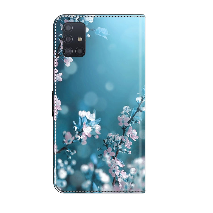 For Samsung Galaxy A71 4G Crystal 3D Shockproof Protective Leather Phone Case(Plum Flower)