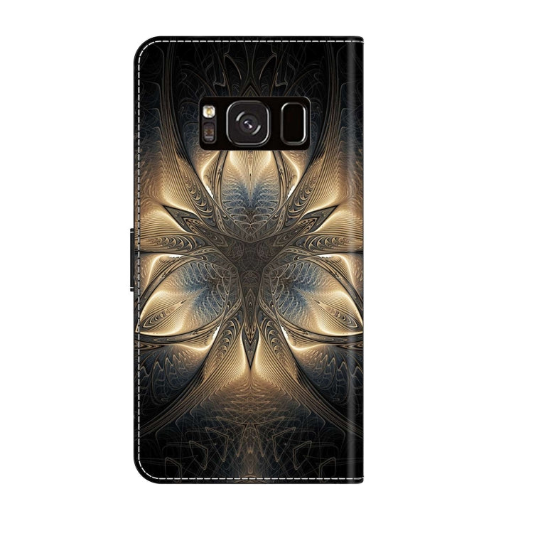 For Samsung Galaxy S8 Crystal 3D Shockproof Protective Leather Phone Case(Luminous Building)