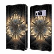 For Samsung Galaxy S8+ Crystal 3D Shockproof Protective Leather Phone Case(Luminous Building)