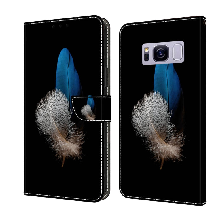 For Samsung Galaxy S8+ Crystal 3D Shockproof Protective Leather Phone Case(Two Branches)
