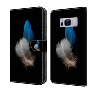 For Samsung Galaxy S8+ Crystal 3D Shockproof Protective Leather Phone Case(Two Branches)