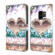 For Samsung Galaxy S9 Crystal 3D Shockproof Protective Leather Phone Case(Pink Diamond Heart) - free shipping - PMC TechLife - Order now!