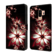 For Samsung Galaxy S9+ Crystal 3D Shockproof Protective Leather Phone Case(Fantastic Flower)