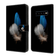 For Samsung Galaxy S10 Crystal 3D Shockproof Protective Leather Phone Case(Two Branches)