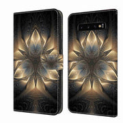 For Samsung Galaxy S10+ Crystal 3D Shockproof Protective Leather Phone Case(Luminous Building)