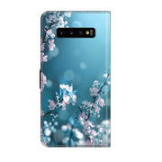 For Samsung Galaxy S10+ Crystal 3D Shockproof Protective Leather Phone Case(Plum Flower)