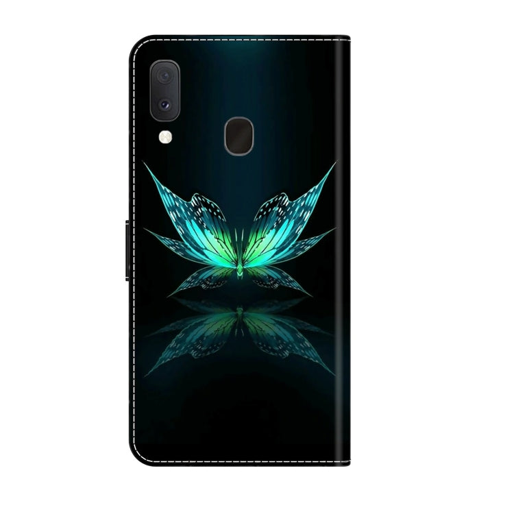 For Samsung Galaxy S10e Crystal 3D Shockproof Protective Leather Phone Case(Reflection Dutterfly)