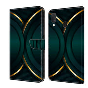 For Samsung Galaxy S10e Crystal 3D Shockproof Protective Leather Phone Case(Gold Outline)