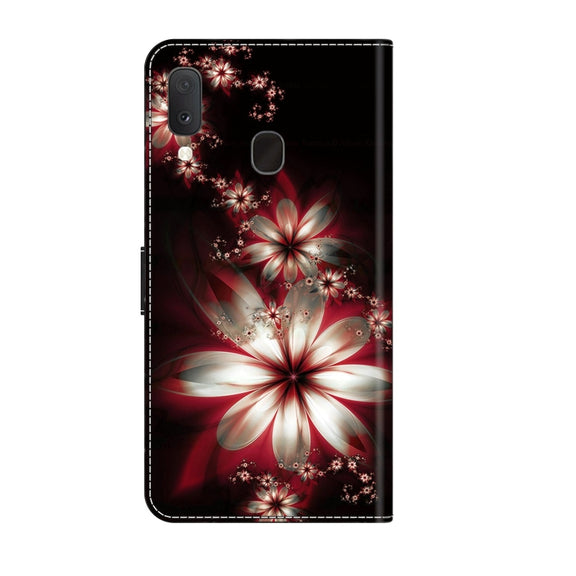 For Samsung Galaxy S10e Crystal 3D Shockproof Protective Leather Phone Case(Fantastic Flower)