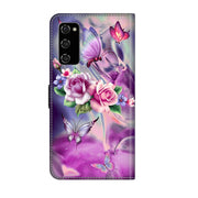 For Samsung Galaxy S20 FE Crystal 3D Shockproof Protective Leather Phone Case(Butterfly)